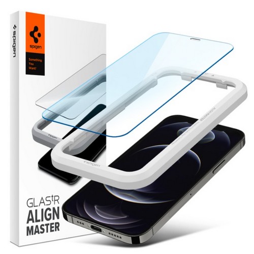 슈피겐 아이폰12 프로 맥스 글라스tR 얼라인마스터 강화유리 액정보호필름 [액정 1매]