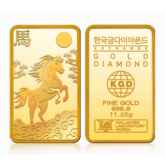 한국금다이아몬드 병오년 말 골드바 11.25g