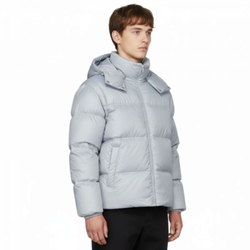 게스 남녀공용 소매탈착 글레이즈드 패딩 라이트블루 1223002