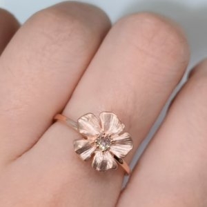 로즈골드 꽃반지 14k 2g GDR-J1670_이미지