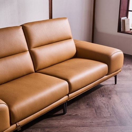 다우닝 루미아 전체 천연가죽 소파 3인용 (스툴포함)_이미지