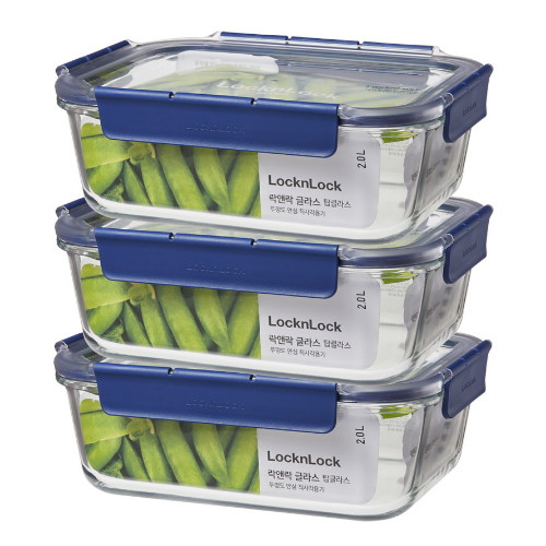 락앤락 탑클라스 직사각 2L (3개)_이미지