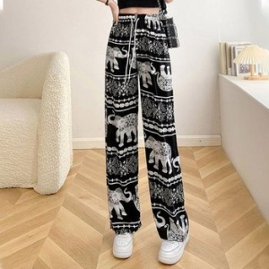 ONM 휴양지 고무줄 바지 타이 코끼리 와이드 팬츠 40821705