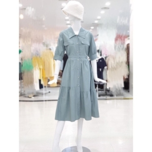 에이비에프지 abfz 카라 벨티드 셔츠 원피스 FRQY2O09E_이미지