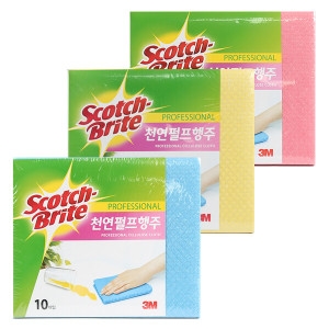 3M 천연펄프 행주 L200 핑크 10매입_이미지