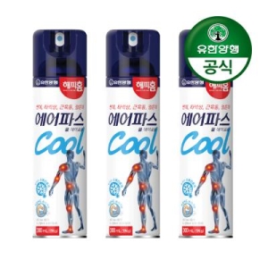 유한양행 해피홈 쿨 에어파스 에어로솔 300ml (3개)_이미지