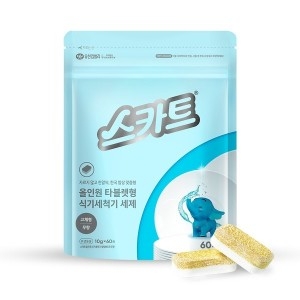 스카트 식기세척기 세제 무향 60개입 (1개)_이미지