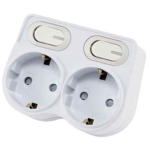 스마트파워탭 2구 16A 개별스위치 L자 멀티탭 2개