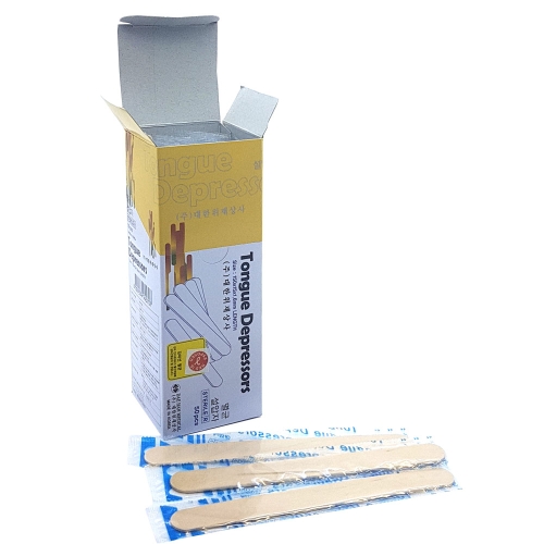대한위재 멸균목설압자 Wood 15cm -sterile box 50개 50개