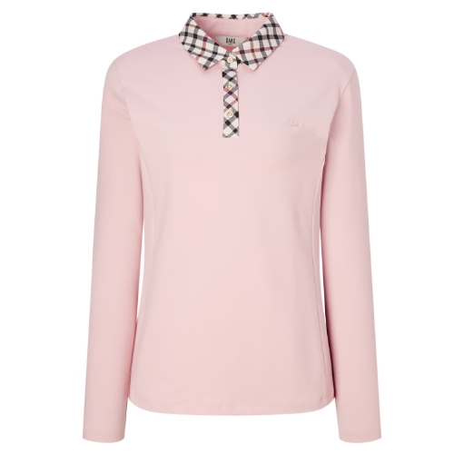 닥스골프 체크배색 긴팔폴로티셔츠 WNTS4D750P1