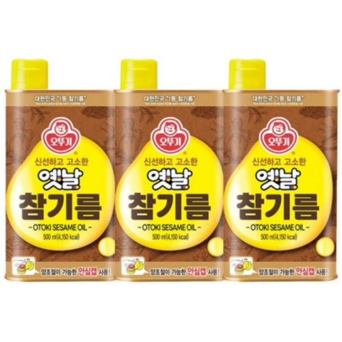 오뚜기 옛날 참기름 500ml (3개)