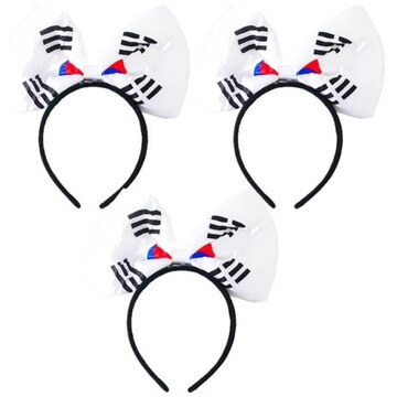 파티쇼 점보태극기 머리띠 혼합 색상 3개