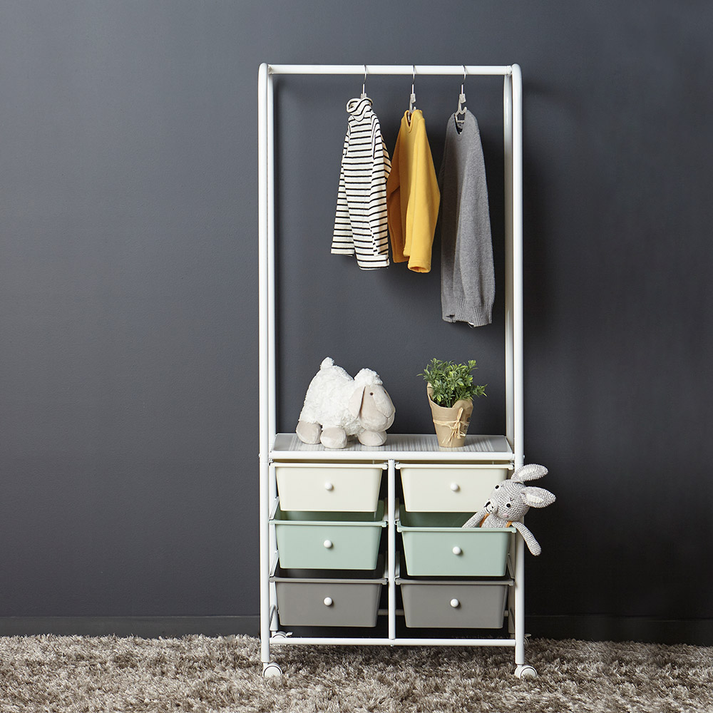 하우스레시피 한샘x하우스레시피 모리 키즈 3단 행거 2x3