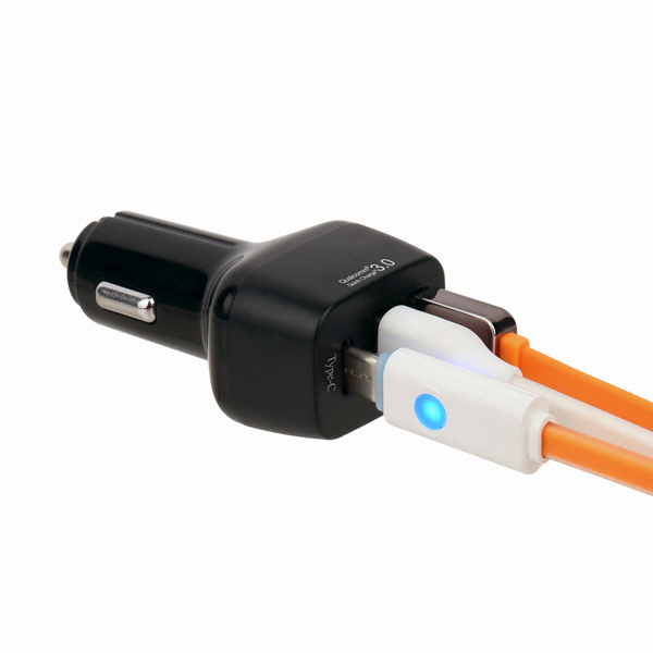 이지넷유비쿼터스 NEXT-1408QTC 3포트 Type-C+ QC3.0 USB 차량용 충전기_이미지