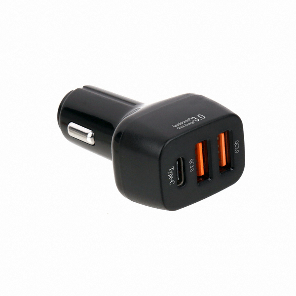 이지넷유비쿼터스 NEXT-1408QTC 3포트 Type-C+ QC3.0 USB 차량용 충전기_이미지
