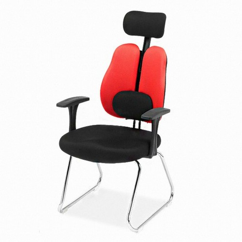 동서가구 심포니 더블백 메쉬의자 팔걸이형 (헤드레스트+럼버서포트)