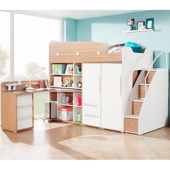 보루네오하우스 엘리브 스타 수납계단형 C세트 벙커침대 SS