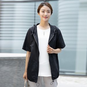 모슬린 후드 반팔 바람막이 점퍼 JP206066_이미지