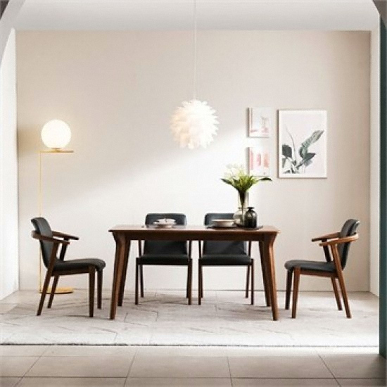 채우리 나스르 원목 식탁 1400 (의자4개)_이미지