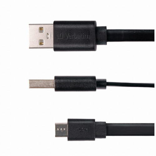 버바팀 마이크로 5핀 고속충전 케이블 세트 (0.2m+1.2m)_이미지