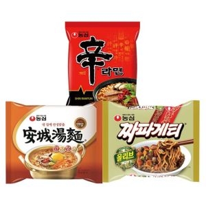 농심 신라면5개 + 안성탕명5개 + 짜파게티5개_이미지