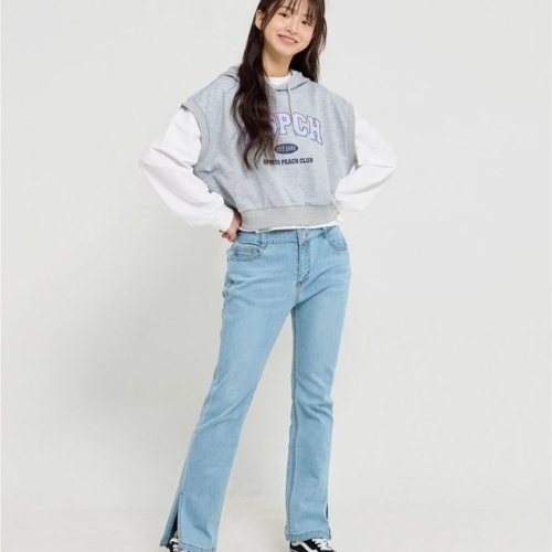 에어워크주니어 구리모다남양주 A231G3161A사이드슬릿부츠컷 청바지GN_이미지