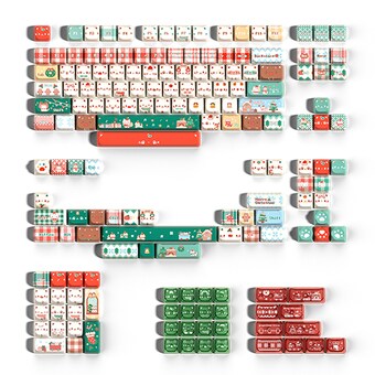 SPM Soulcat 고함량 <b>PBT</b> 염료승화 + PC <b>키캡</b> 쫑긋 고양이 크리스마스 169키