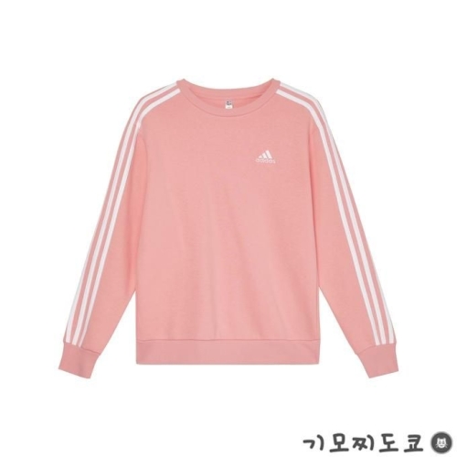 아디다스 긴팔티 KQJ IY1703 에센셜 3S 플리스 스웨트셔츠_이미지