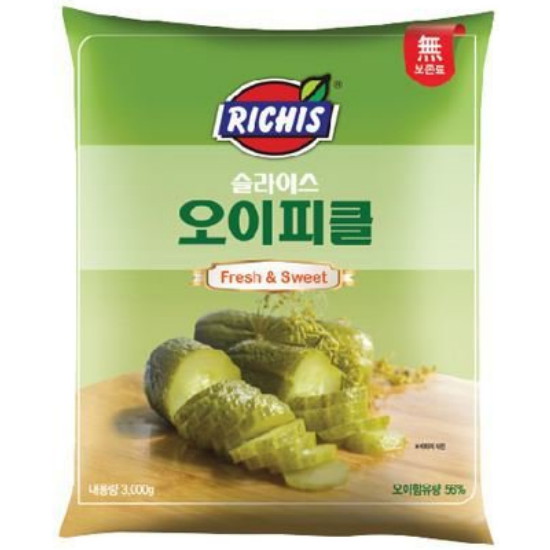 (주)동서 리치스 슬라이스 오이피클 파우치 3kg이미지입니다. 누르면 해당 게시물로 새창이동합니다.