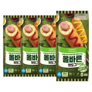 풀무원 올바른핫도그, 300g, 4개 총 16입