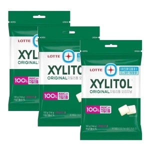 롯데제과 자일리톨 오리지날 껌 리필 183g (3개)