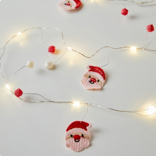 버터샵 LED 산타 패브릭 라이트 건전지형 크리스마스_이미지