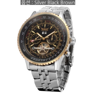 FORSINING JAG034M4T1 Mens Self Winding Waterproof Automatic Stainless Steel Sk.._이미지