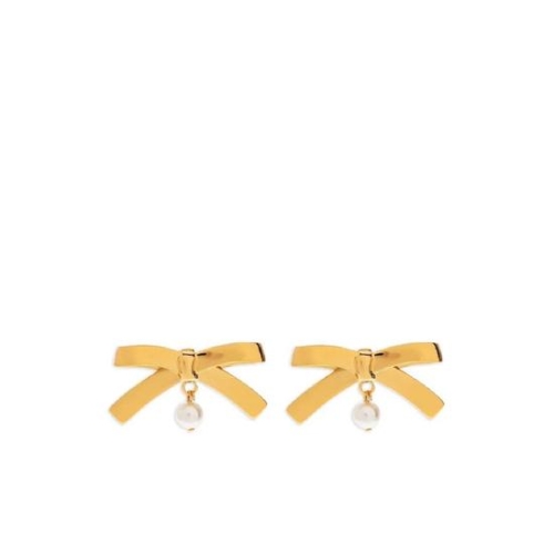모스키노 bow shape pearl embellishment earrings 25271A91168407 T