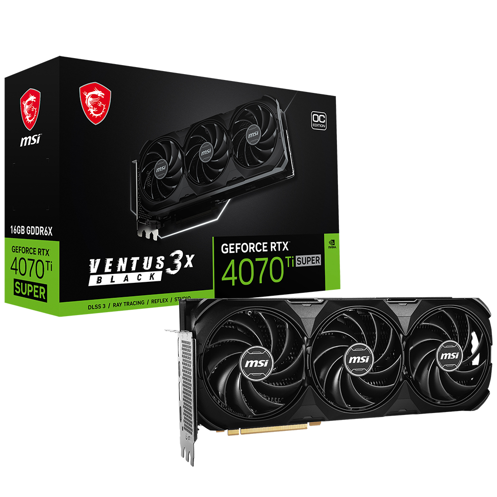 MSI 지포스 RTX 4070 Ti SUPER 벤투스 3X 블랙 OC D6X 16GB_이미지