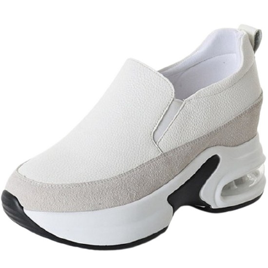 벤티안 소가죽 에어창 키높이 슬립온 스니커즈