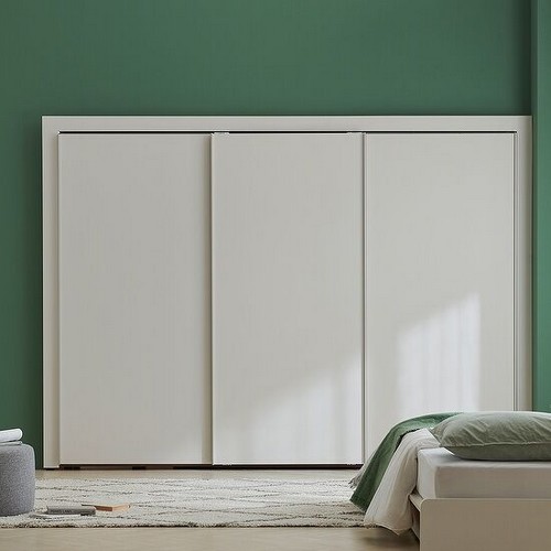 한샘 바이엘 소프트 슬라이딩 붙박이장 선반형 (320cm)_이미지