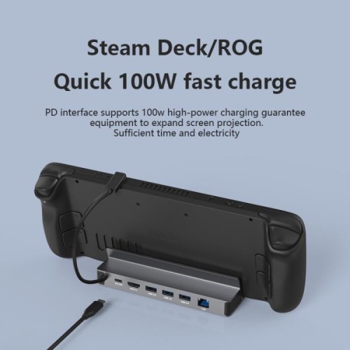 스팀 덱 도크 6-in-1 도킹 스테이션 덱/ROG Ally용 4K60HZ HDTV PD 100W 3USB 3.0 기가비_이미지