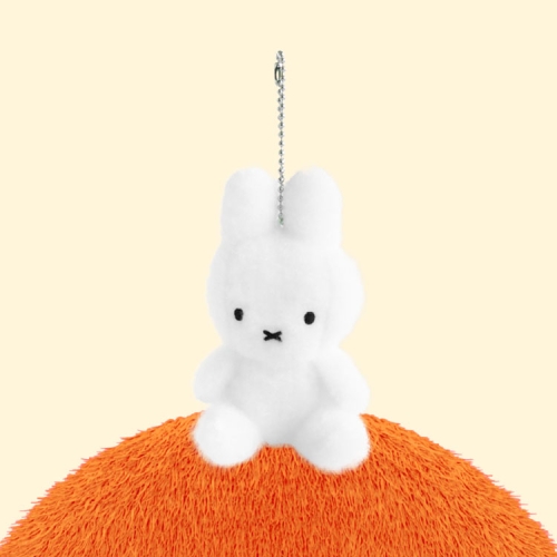 써드라운드 미피 SITTING 크리미 키링 8cm 화이트_이미지