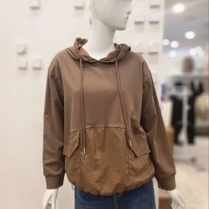  에이렌 ayren 앤디앤카렌 브라운 박시 후드 티셔츠 RM5TS215