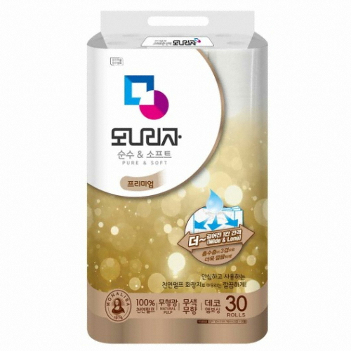 모나리자 ㅤ순수 & 소프트 프리미엄 30m (30롤) *3팩_이미지
