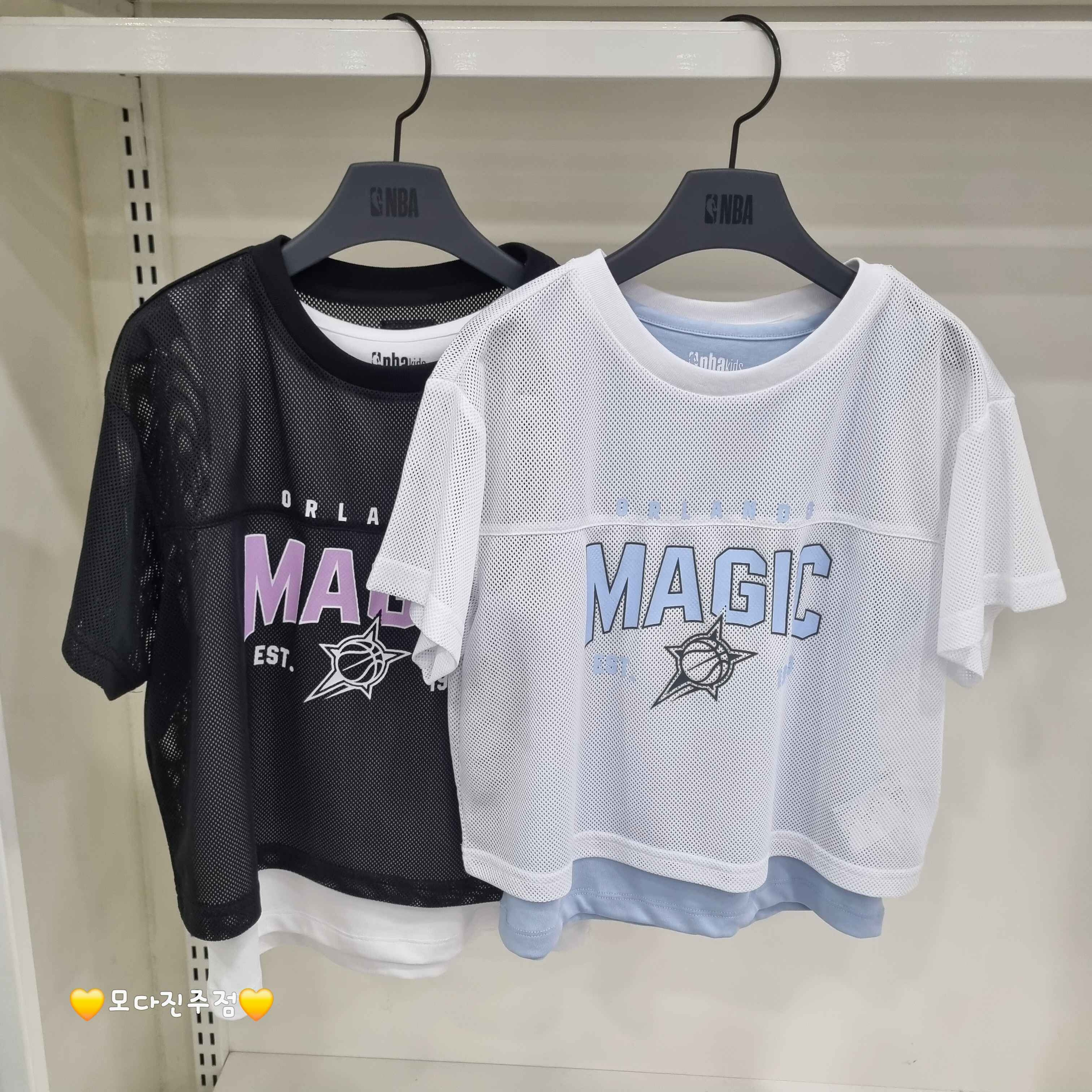 NBA-KIDS ORL 여아 메쉬 레이어드티 K262TS640P0_JJ_이미지
