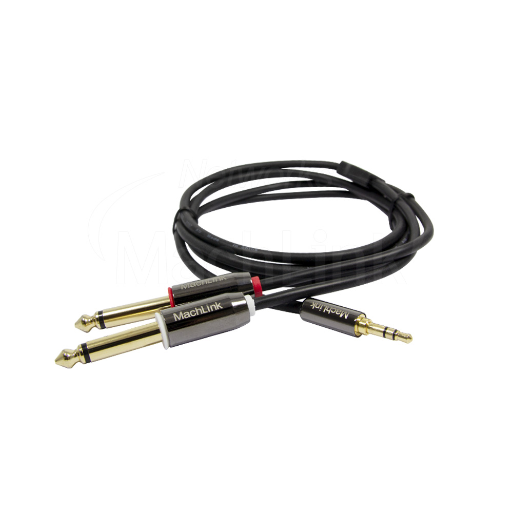 마하링크 3극 3.5mm 스테레오 to 5.5 모노 Y형 변환 케이블 (ML-SY6200, 20m)_이미지