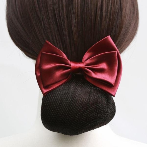 BNS 리본 촘촘 머리망 새틴 레드 WFM0D3Z