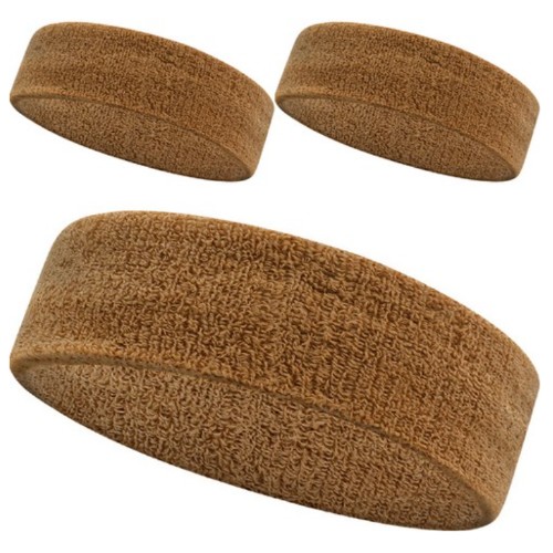 이그니스 스포츠 헤어밴드 3개 (카멜)_이미지