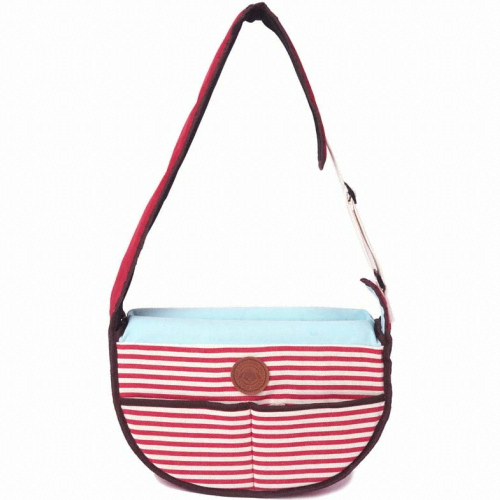  패리스독 스트라입 슬링백 강아지가방