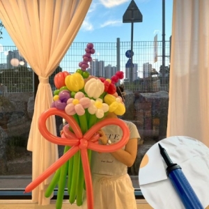 DIY 요술풍선 대형 믹스 꽃다발 + 손펌프 by 파티아일랜드 기념일 이벤트 요술풍선 대형믹스 꽃다발 + 손펌프