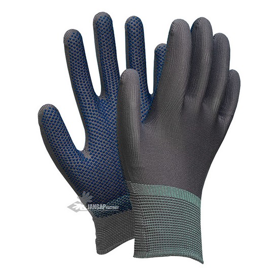  PU 회색 도트 코팅 장갑 [10켤레]