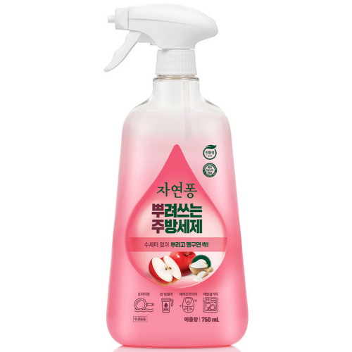 LG생활건강 자연퐁 뿌려쓰는 주방세제 애플향 750ml (2개)