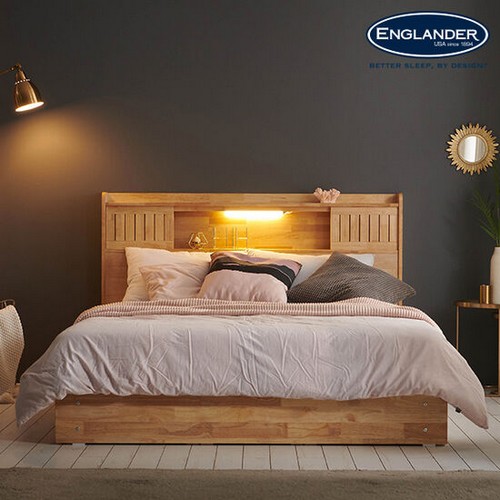 잉글랜더 미뉴엣 수납 LED침대 Q (삼중직케미컬폼65T필로우탑독립)_이미지